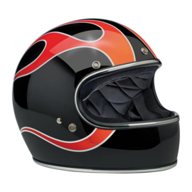 BiltWell - Gringo Helmet- Black & Red Flames