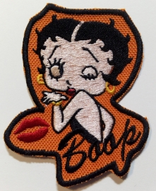 070 - orange PATCH - Betty BOOP - Kiss
