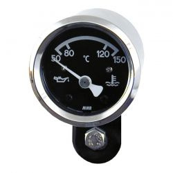 OIL TEMP GAUGE KIT - CHROME - MMB - incl sensor and housing