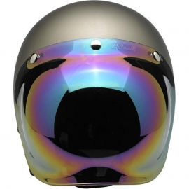 Biltwell Jet - Bubble Visor - Rainbow Mirror Shield (anti-FOG)