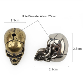 Brass Skull - Heavy - Craneum - approx 30mm - Smooth