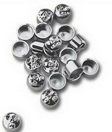 Skull Bolt Cover Set 3/8" Chrome - 50 pack