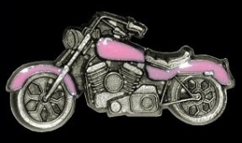 P148 - Pin - Pink Motorcycle