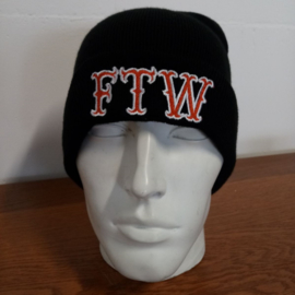 Beanie - Fuck The World - FTW  (Red & White)
