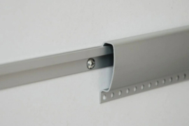 Aluminium ophang h-profiel rail wit