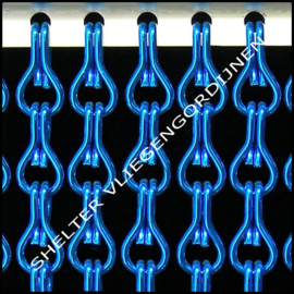 Donkerblauw ketting vliegengordijn (kant en klaar)