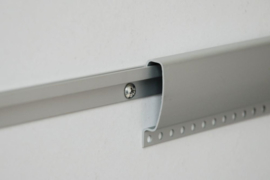 Aluminium ophang h-profiel rail zilver 100cm