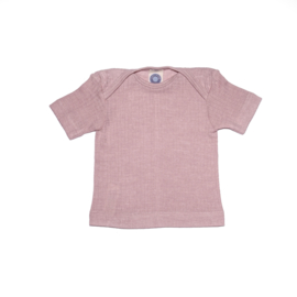 Cosilana wolzijdekatoen hemdje met korte mouw roze