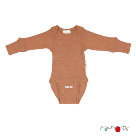 ManyMonths wollen romper / shirt Potter's Clay