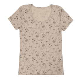 Joha  wollen shirt met korte mouwen dames flowers