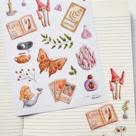 Nikki Dotti - Stickervel Nature witch