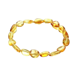 Barnsteen armbandje voor volwassenen stretch lemon flat