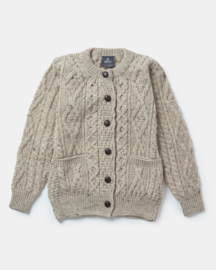 Aran Woollen Mills - Damesvest merino toast