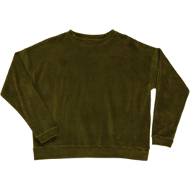 Poudre Organic - Women's velvet sweatshirt fir green