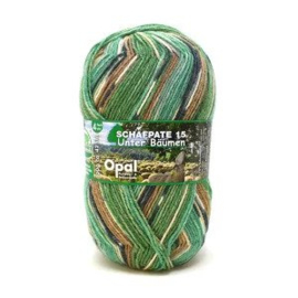 Opal sokkenwol Under Bäumen groen