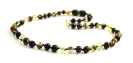 Barnsteen ketting kind olive