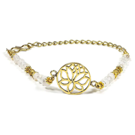 Armbandje Lotus met maansteen