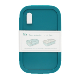 Dubbelwandige lunchbox petrol