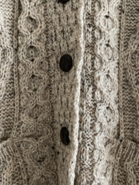 Aran Woollen Mills - Damesvest merino toast