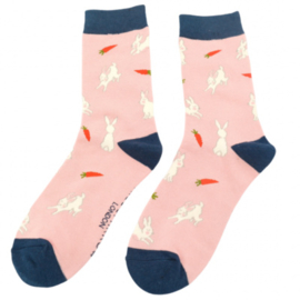Miss Sparrow sokken bamboe Bunnies and carrots 37-41
