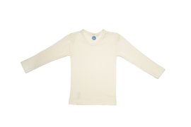 Cosilana wolzijdekatoenen longsleeve naturel