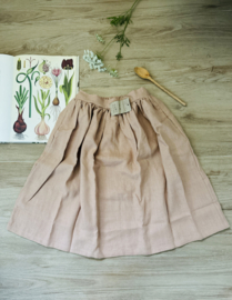 Simply Grey Linen skirt Powder