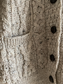 Aran Woollen Mills - Damesvest merino toast