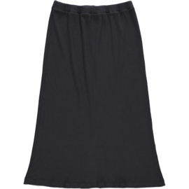 Poudre Organic - Women's ribbed skirt midi pirate black