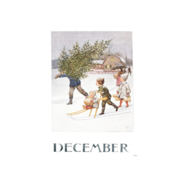 Elsa Beskow Ansichtkaart maand December