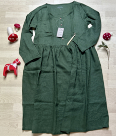Simply Grey dames linnen  Hinterland dress Forest Green