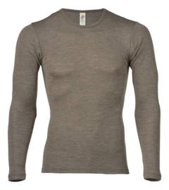 Engel Natur wolzijden heren  longsleeve walnut