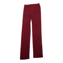 Joha dames merinowollen leggings rib Burgundy