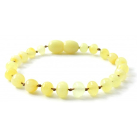 Barnsteen armbandje baby/peuter butter  round