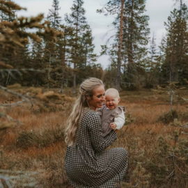 Simply Grey dames linnen  Hinterland dress Beige Black Checks