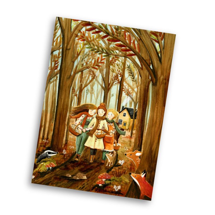 Esther Bennink - Ansichtkaart Mushroom time