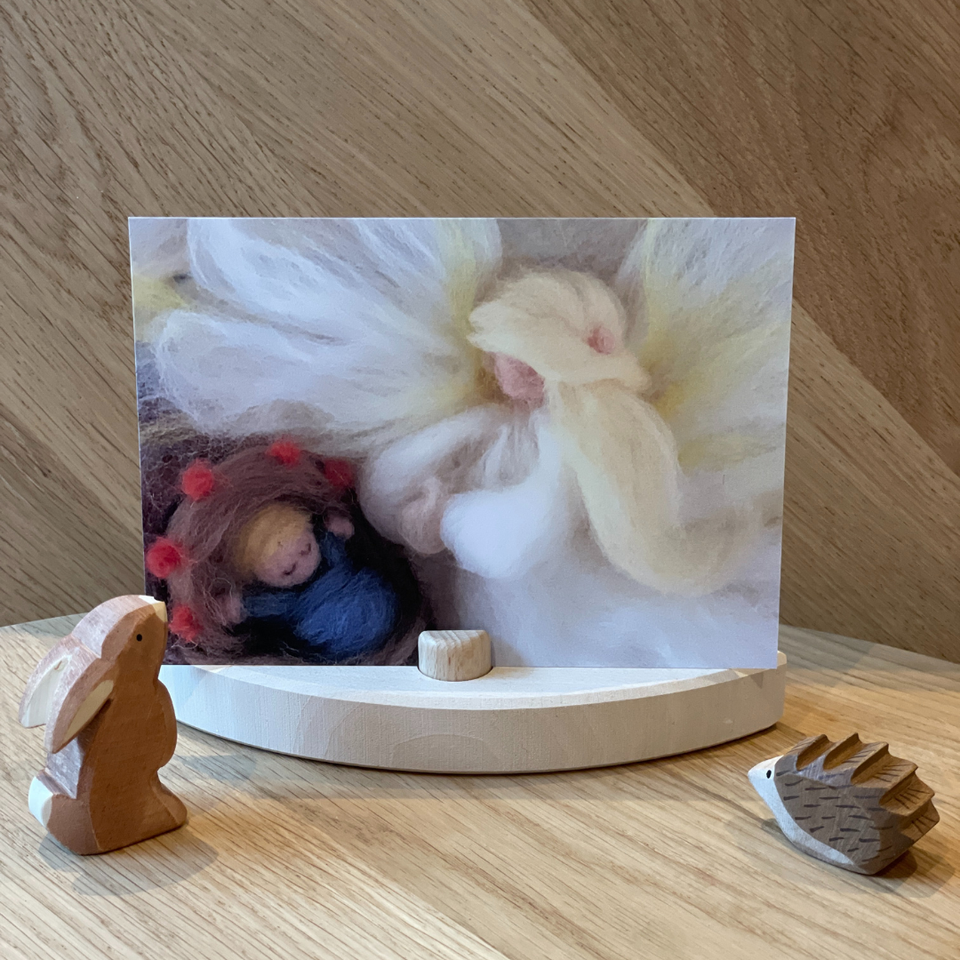 Het Wol Feetje - Ansichtkaart Engel met baby
