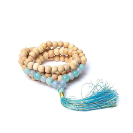 Mala ketting angeliet en amazoniet