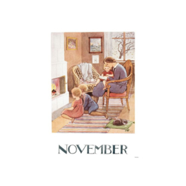 Elsa Beskow Ansichtkaart maand November