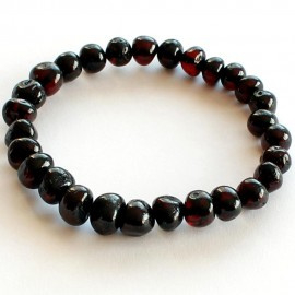 Barnsteen armbandje volwassenen cherry stretch