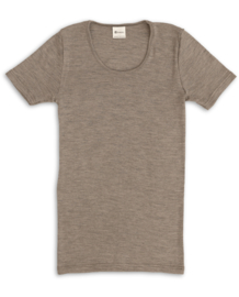 Engel Natur wolzijden heren  t-shirt walnut, 54-56