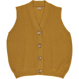 Poudre Organic - Women's wollen gilet zonder mouwen Moutarde