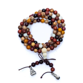 Mala vier houtsoorten elastisch met sierkralen