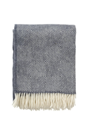 Klippan plaid lamswol en gerecyclede wol Smokey Blue