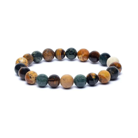 Armband kambaba jaspis/tijgeroog/picture jaspis