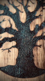 Uwwalon handgemaakte eiken borrelplank Tree of life
