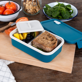 Dubbelwandige lunchbox petrol