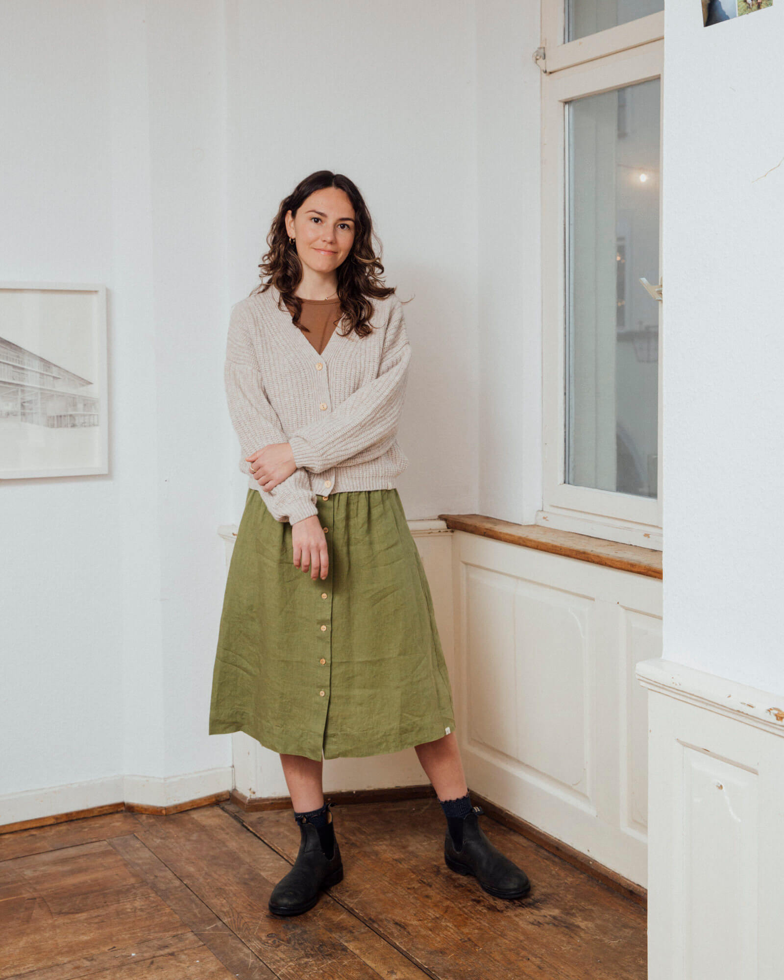 Matona Women lamswollen Cardigan Salt, Large