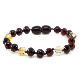 Barnsteen armbandje baby/peuter cherry lemon