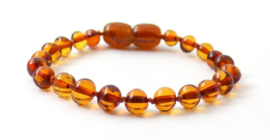 Barnsteen armbandje kind cognac