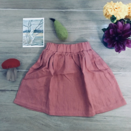 Simply Grey Kids linnen rok salmon rose